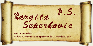 Margita Šeperković vizit kartica